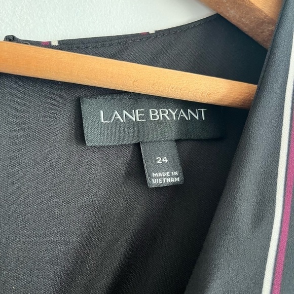 Lane Bryant Striped Wrap Wide Leg Tie Belt Jumpsuit Pockets - Picture 7 of 10